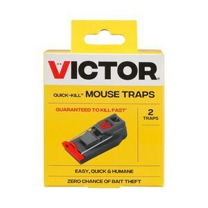 Victor Quick Kill Mouse Traps (2 Traps) Humane Covered Cup Guaranteed Fast